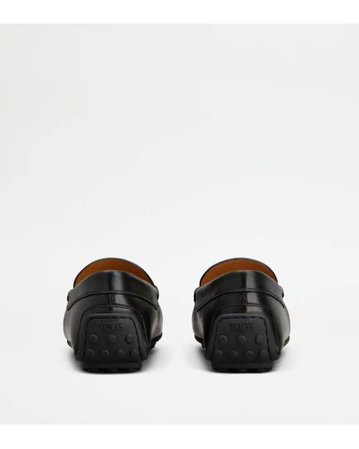 Tod's Black City Gommino T-Bar Loafers for men
