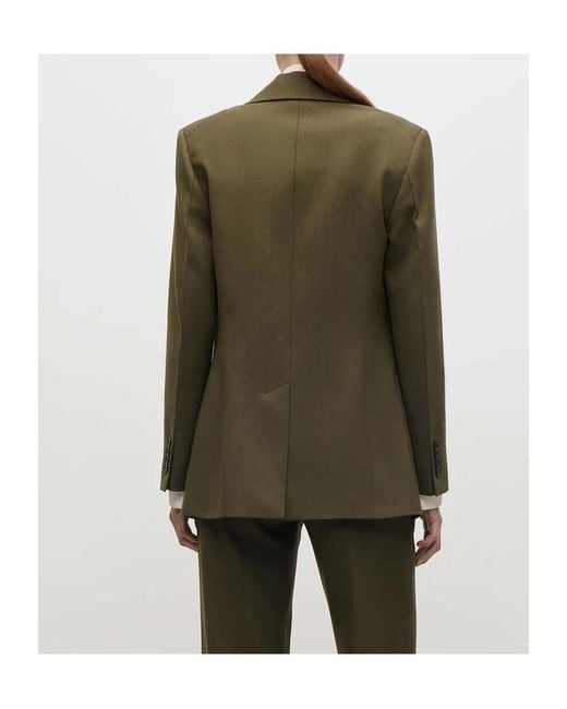 Victoria Beckham Green Katherine Single-Breasted Blazer