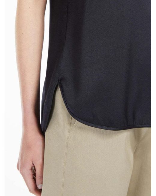 Max Mara Blue Pan Sleeveless Top