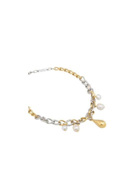 Marni Metallic Embellished Chain Necklace