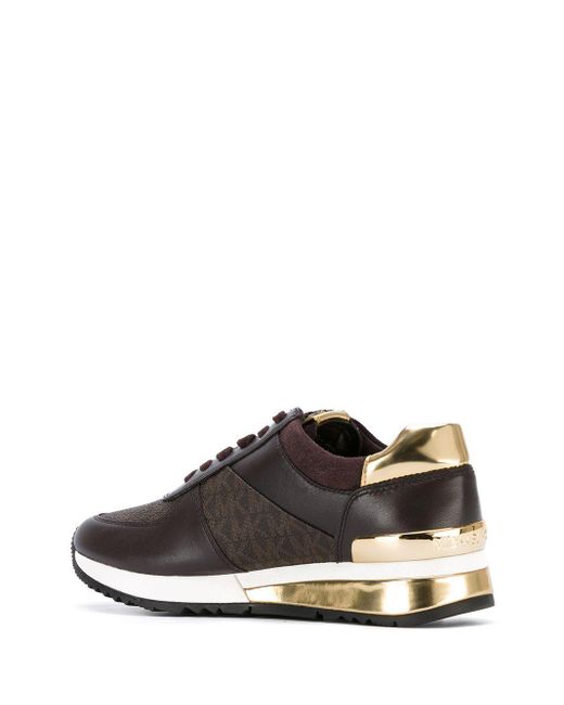 MICHAEL Michael Kors Brown Michael Kors Allie Logo Sneakers