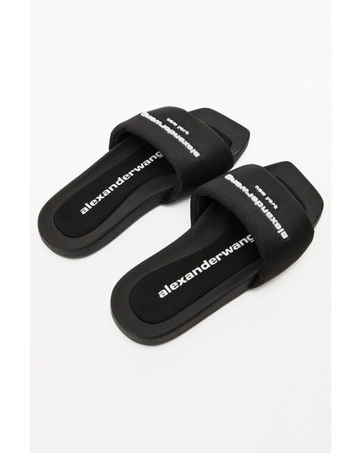 Alexander Wang Black Aw Pool Slides