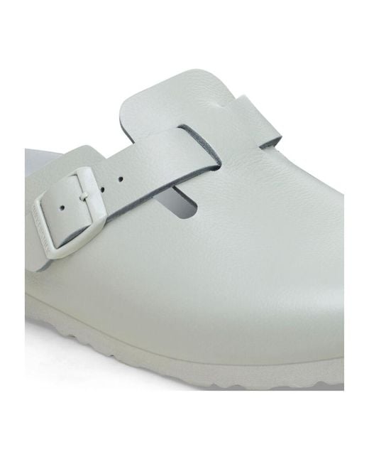 Birkenstock White Boston Slippers for men