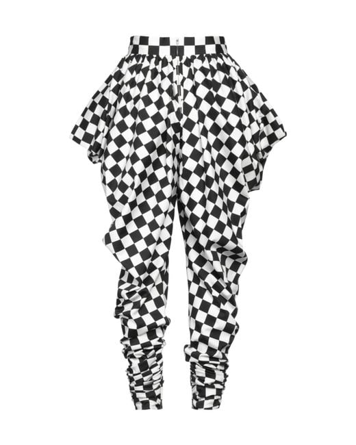 Dolce & Gabbana Black Plaid Casual Pants