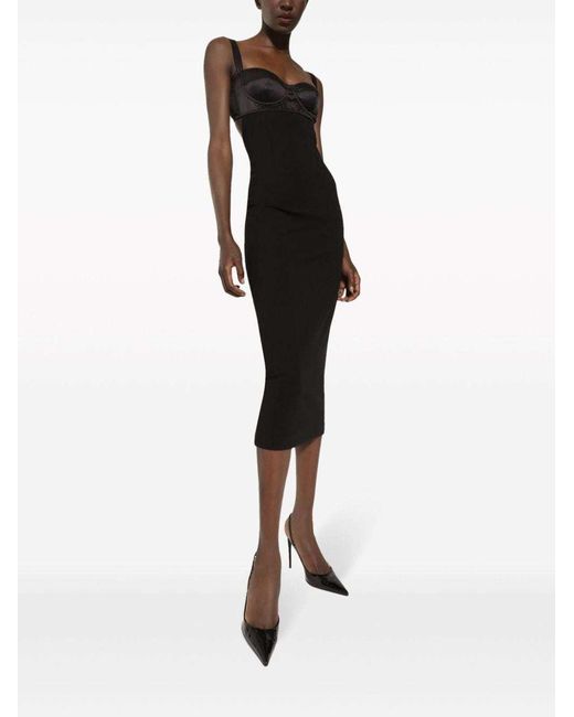 Dolce & Gabbana Black Midi Pencil Dress