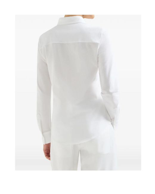 Brunello Cucinelli White Logo Shirt