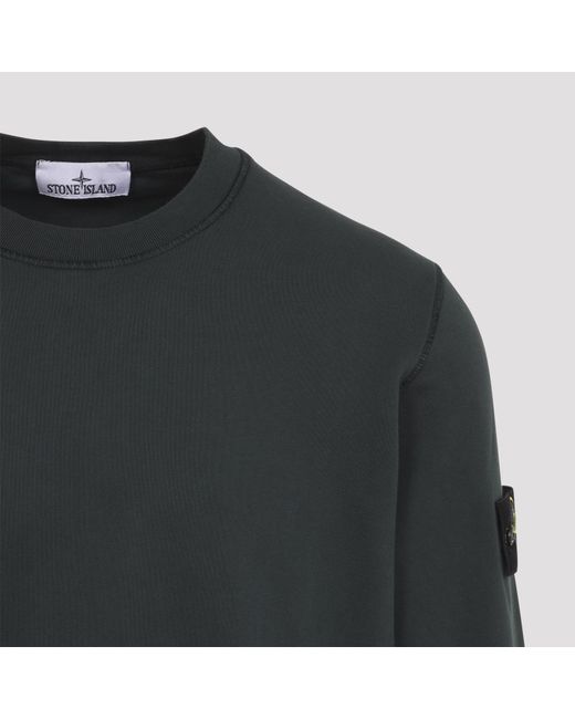 Stone Island Blue Logo-Patch Sweatshirt for men