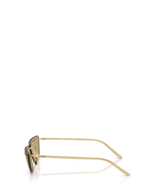 Prada Metallic Eyewear Butterfly Frame Sunglasses