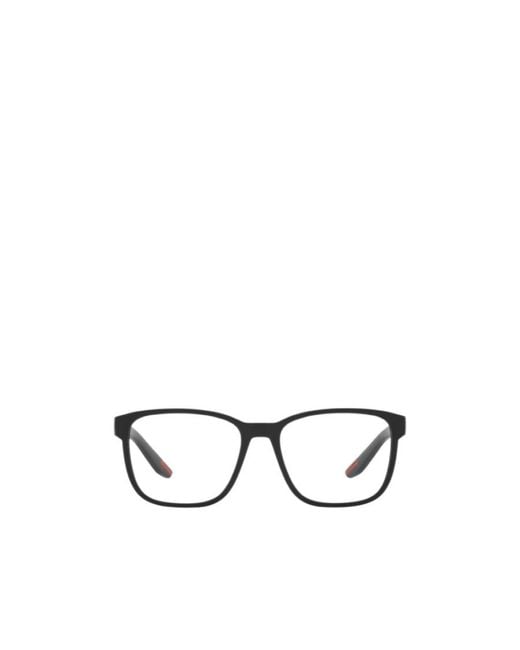 Prada Linea Rossa White Prada Eyewear Linea Rossa Square Frame Glasses for men