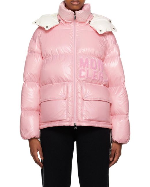 Moncler Pink Abbaye Short Down Jacket