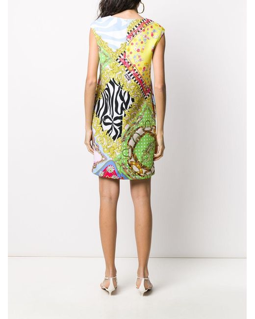 Moschino White Fantasy Printed Straight Dress