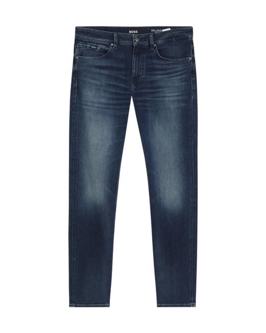 Boss Blue Delaware Slim-Fit Jeans for men