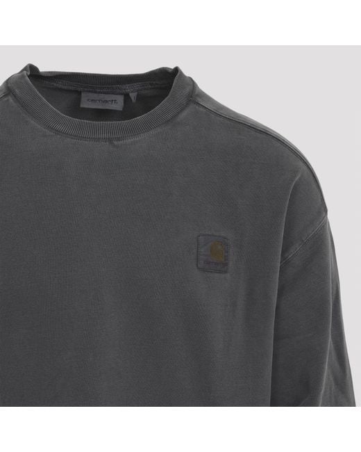 Carhartt Gray Vista Logo Patch Crewneck Sweatshirt for men