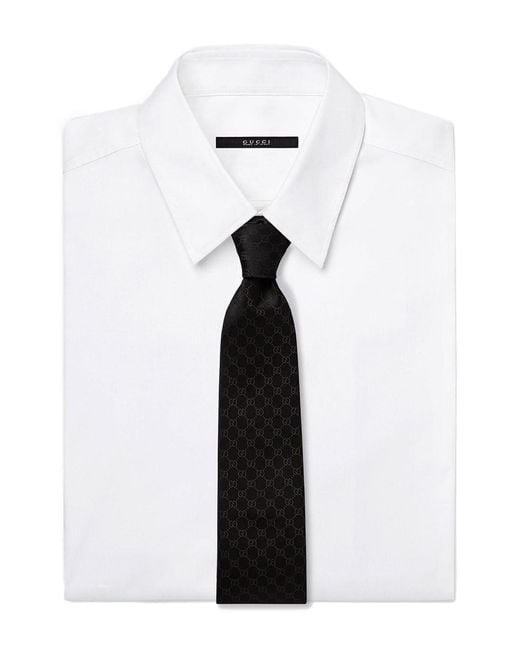 Gucci Black Gg Pattern Tie for men