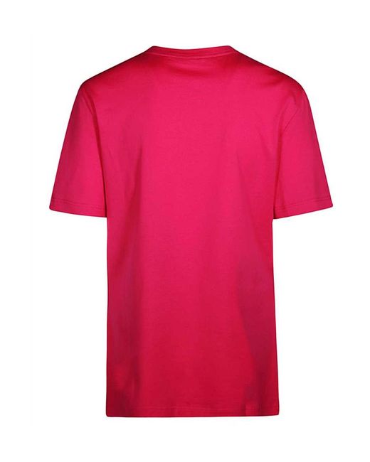 Versace Pink Logo Embroidered T-Shirt