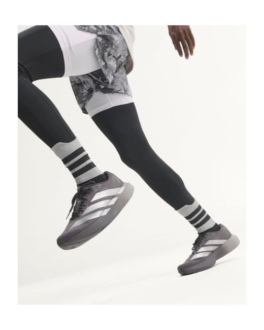 Adidas Gray Round-Toe Sneakers for men