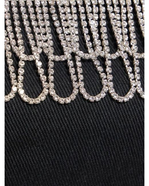 ROTATE BIRGER CHRISTENSEN Black Crystal Embellished Tube Top