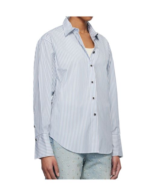 Rag & Bone Blue Lapel Long Sleeve Shirt