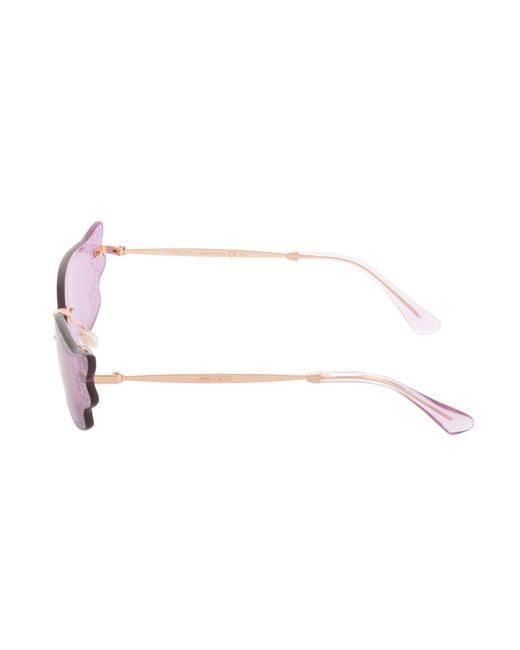 Jimmy Choo White Eyewear Cat-Eye Sunglasses