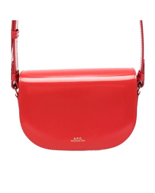 A.P.C. Red Small Leather Mini Bag