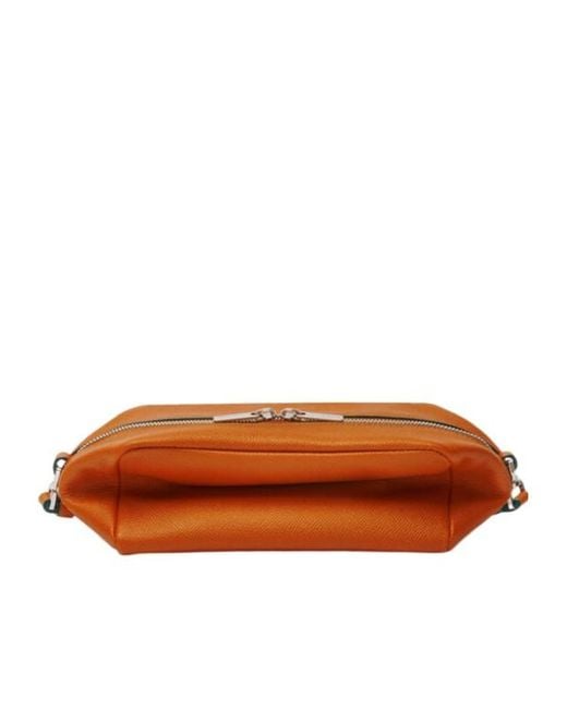 Valextra Brown Zippered Crossbody Bag for men