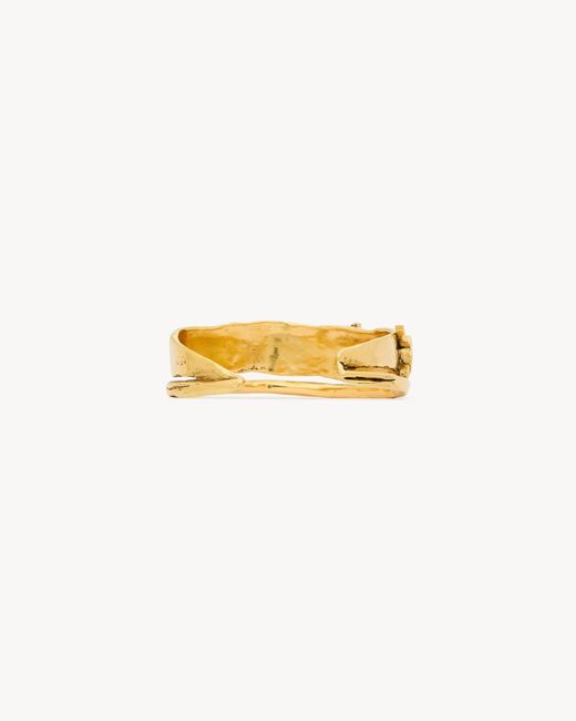 Saint Laurent Metallic Cassandre Double Cuff