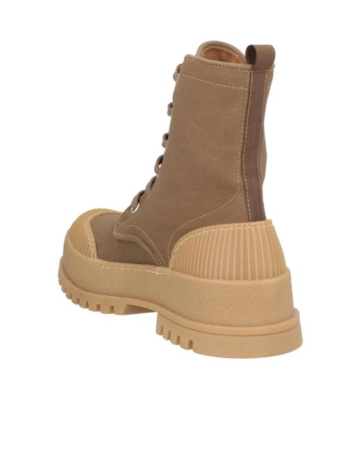 Weekend by Maxmara Brown Minimalist Lace-Up Ankle Boots