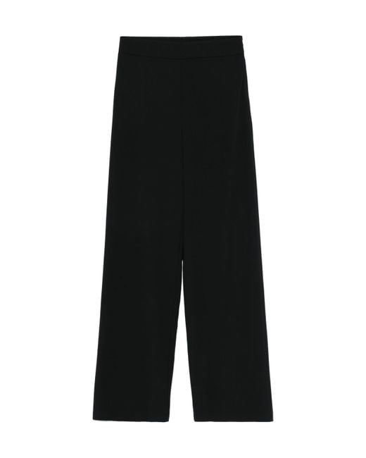 Patrizia Pepe Black Wide-Leg Trousers