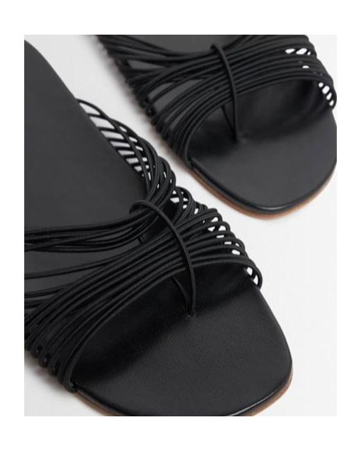 The Row Black Flat Thong Slides