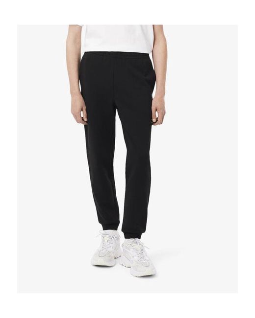 Lacoste Black Tapered Leg Sweatpants for men