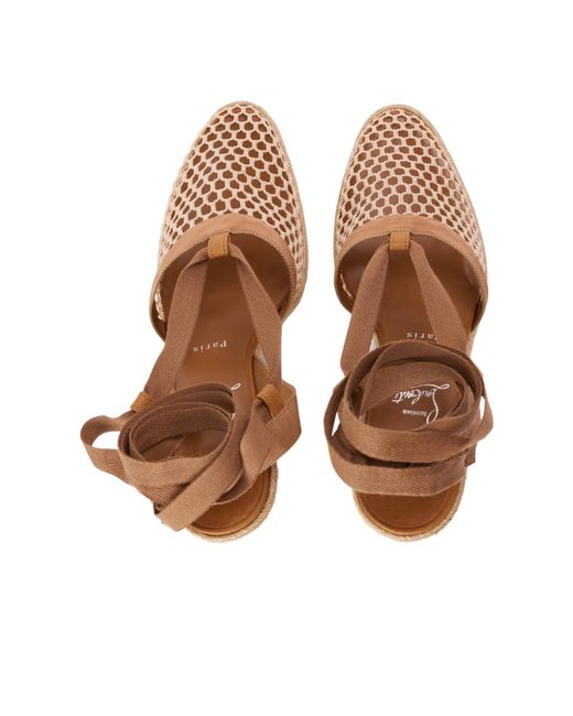 Christian Louboutin Metallic Versatile Wedge Heel Sandals