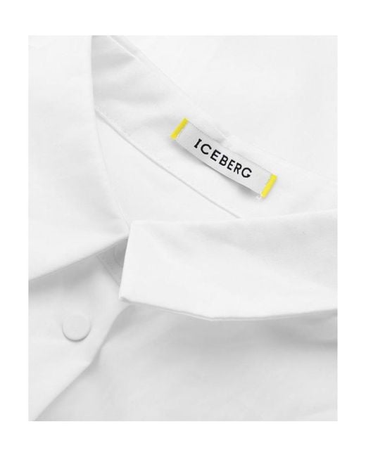 Iceberg White A Short Sleeved Shirt
