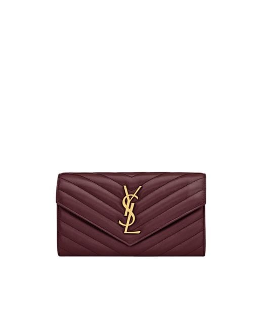 Saint Laurent Purple Large Flip Wallet