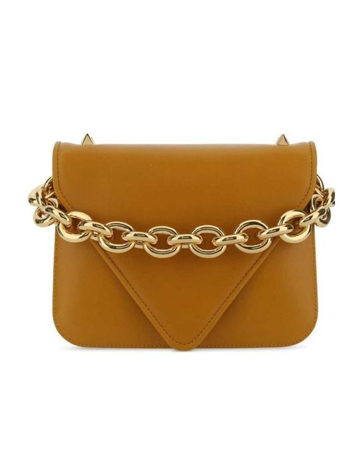 Bottega Veneta Brown Mount Leather Crossbody Bag