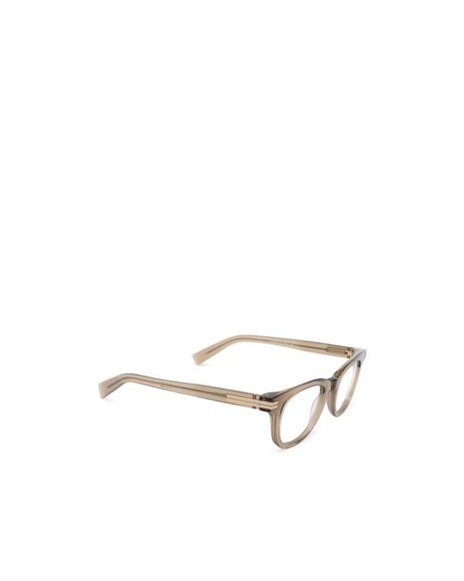Zegna Metallic Square Frame Glasses for men