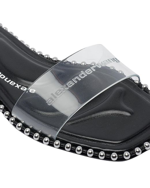 Alexander Wang White Stud Detailed Sandals