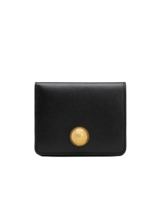 AMI Black Carrousel Press-Stud Wallet for men