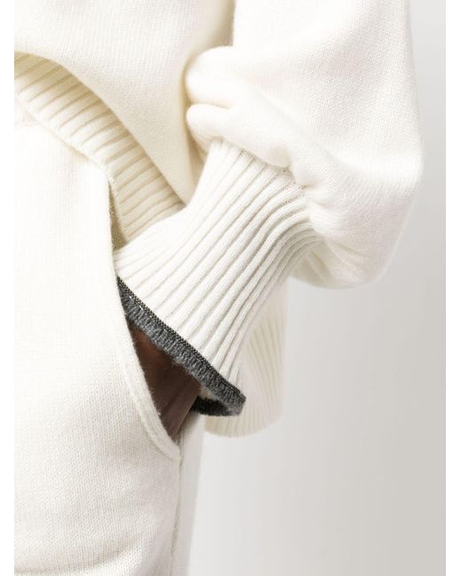 Brunello Cucinelli White Crewneck Knitted Jumper