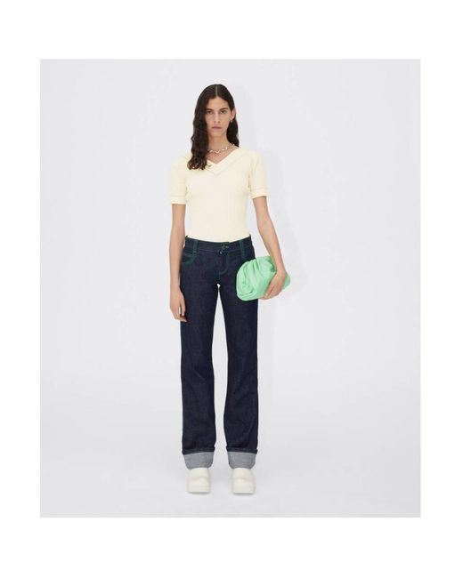 Bottega Veneta Green The Pouch Ruched Clutch Bag