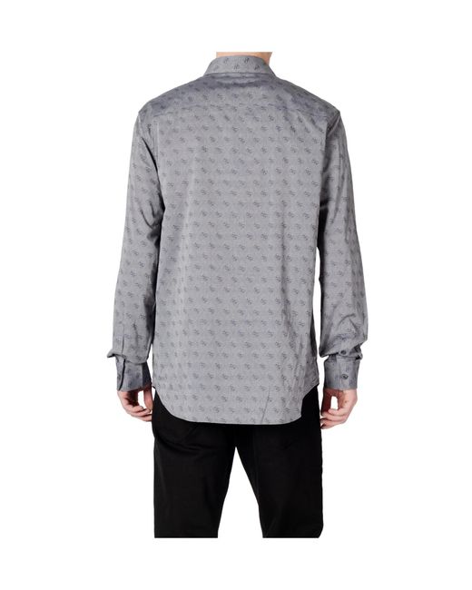 Guess Gray Long-Sleeved Shirt for men