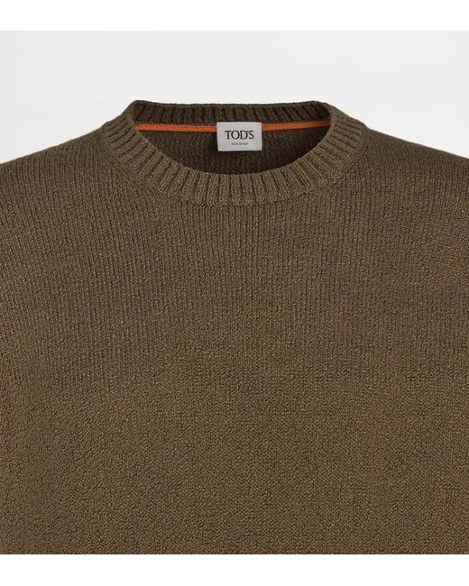 Tod's Green Long-Sleeved Knitwear for men
