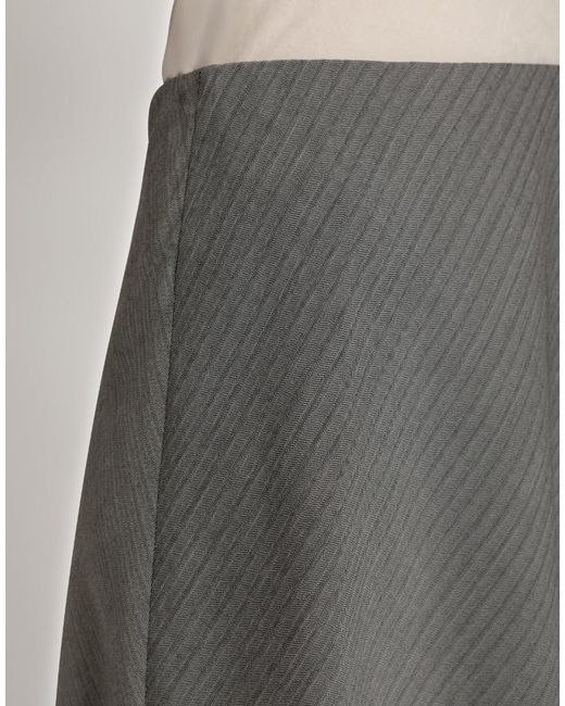 Alberta Ferretti Gray A-Line Skirt With Herringbone Weave