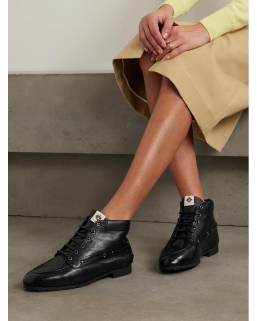 Bally Black Paphos Leather Ankle Boots