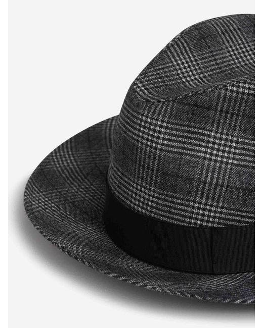 Borsalino Multicolor Plaid Hat for men