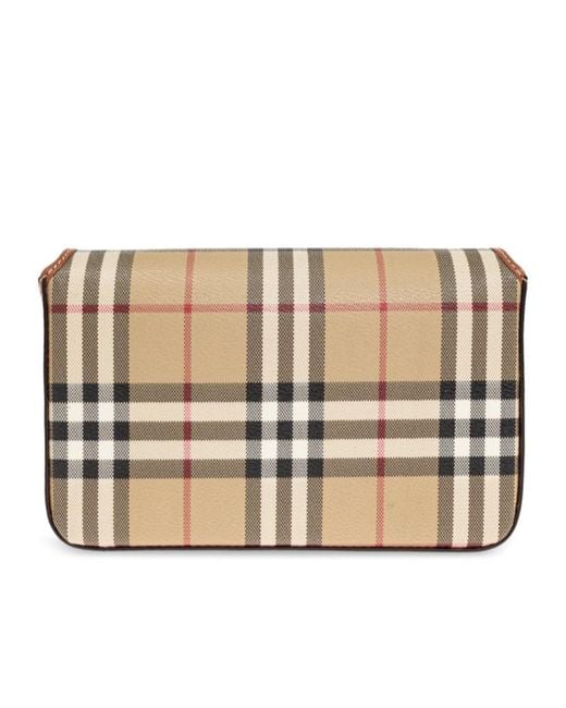 Burberry Natural Check Patterned Hampshire Shoulder Bag