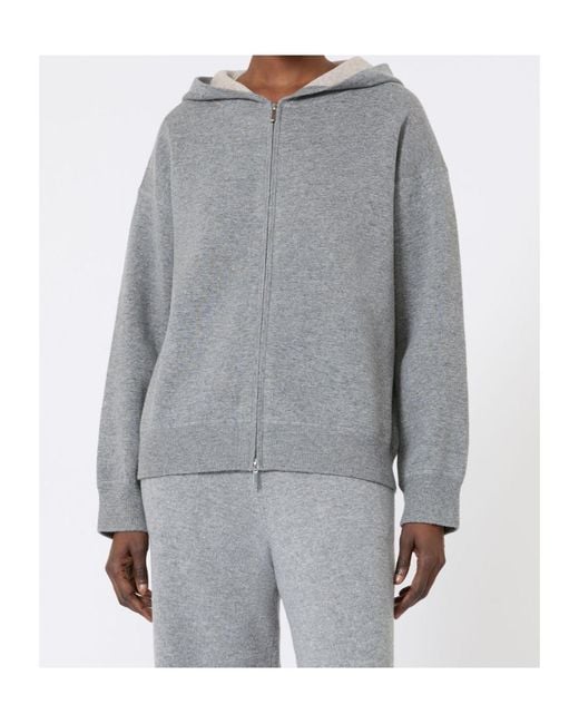 Max Mara Gray Quiete Long-Sleeve Cardigan