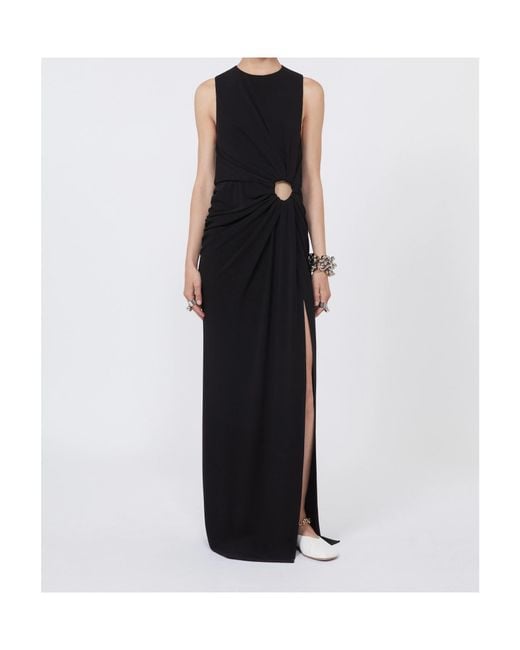Sportmax Black Round Neck Maxi Dress