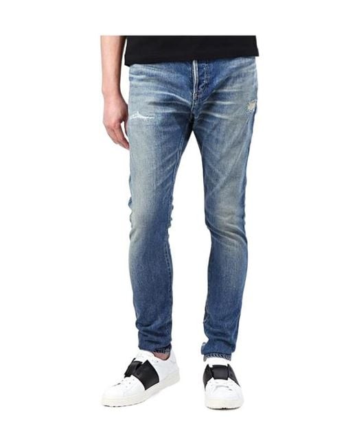 Balmain Blue Belt Loops Jeans for men