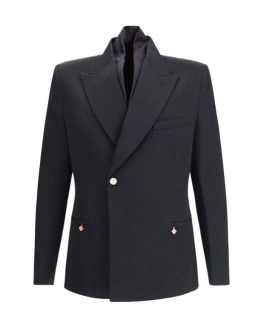 Casablanca Blue Double Breasted Blazer for men