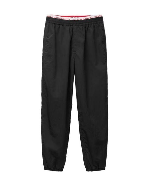 Versace Black Nylon Joggers for men